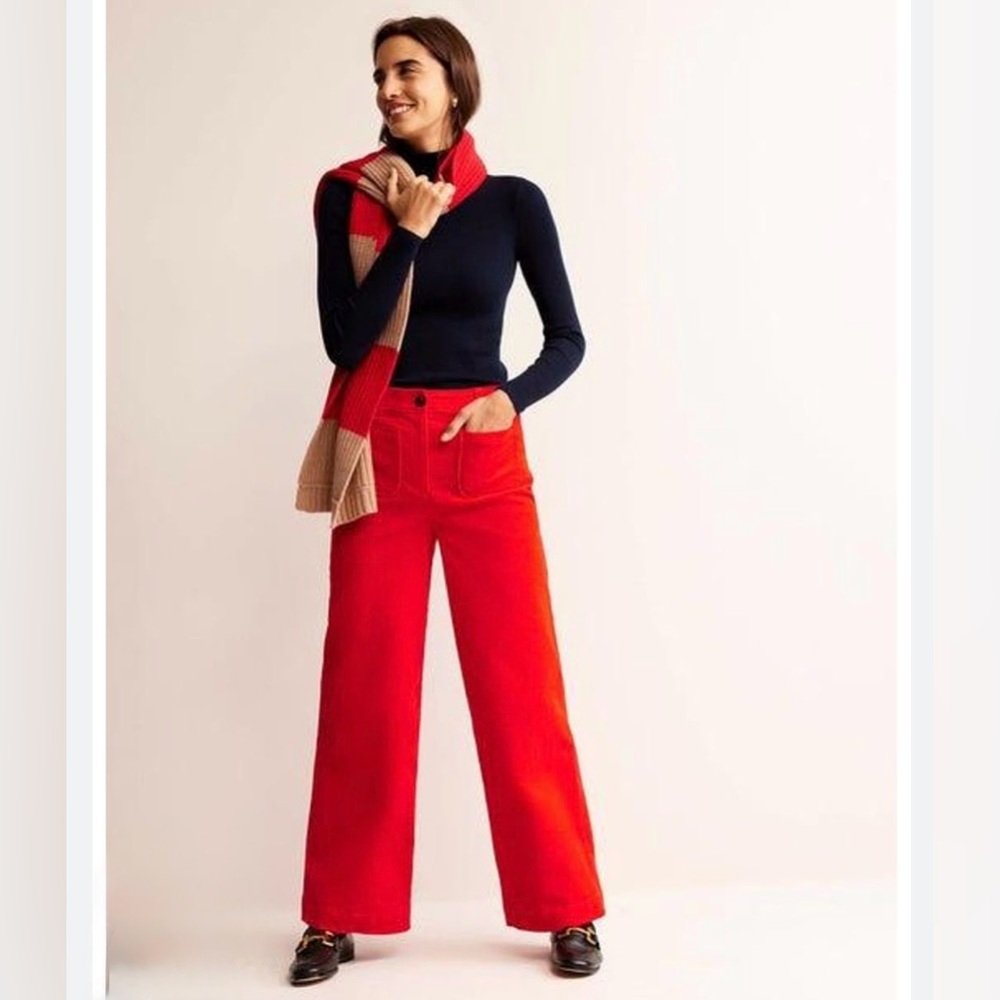 Boden Westbourne Red Wide-Leg Corduroy, Size 10P